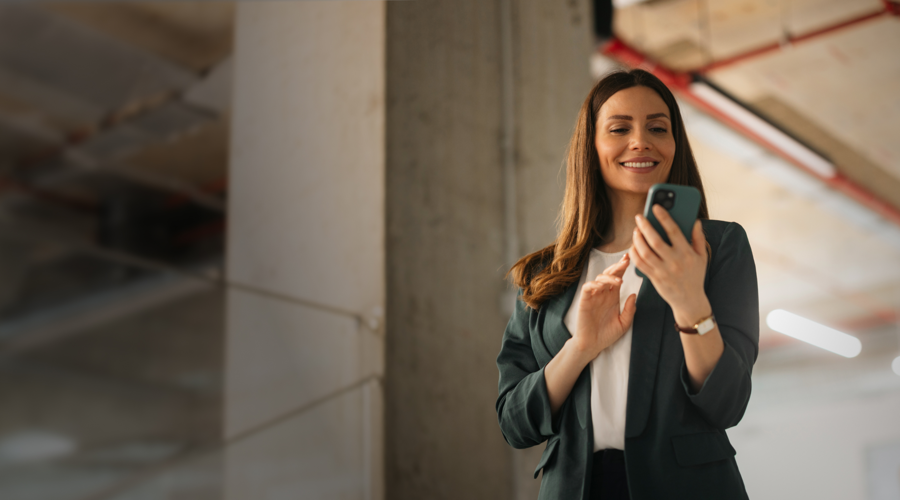 female attorney accessing legal software app