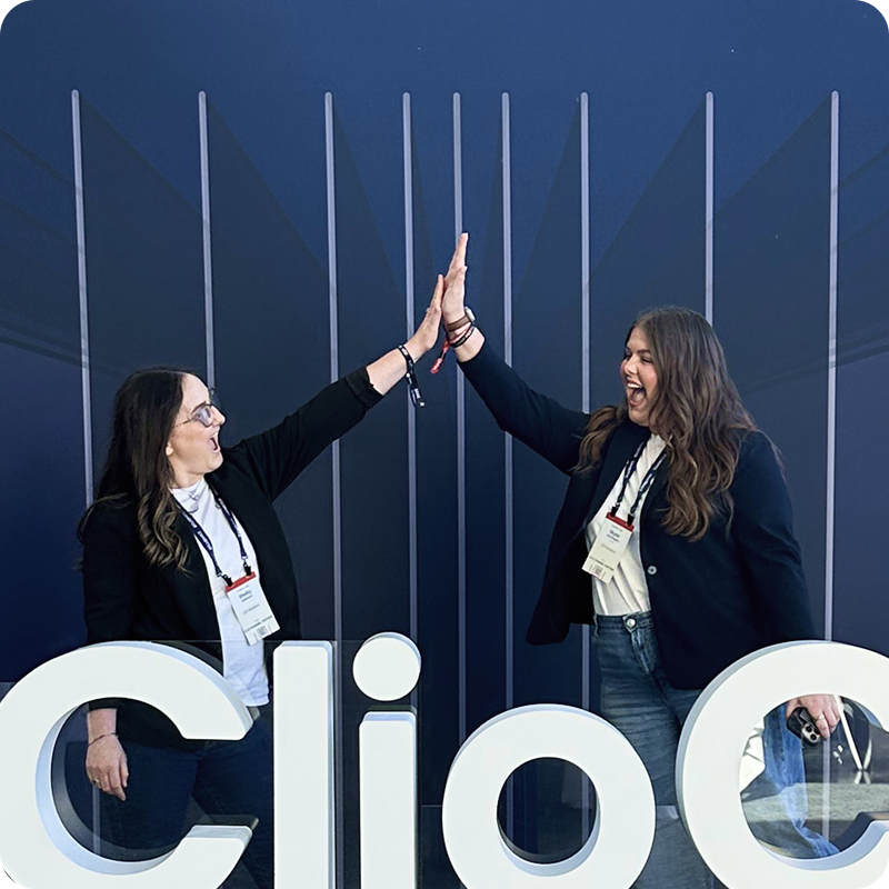 Team high-five at ClioCon Boston