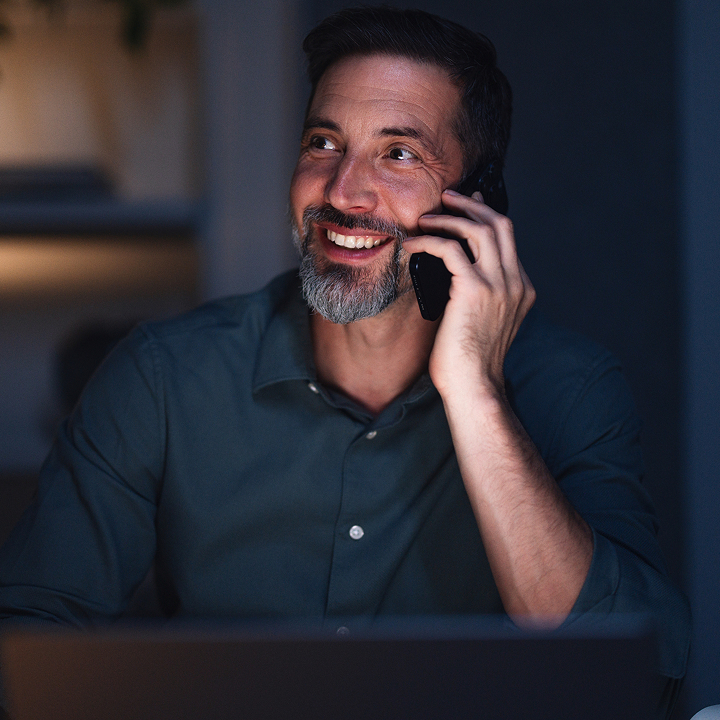 Legal client calling at night