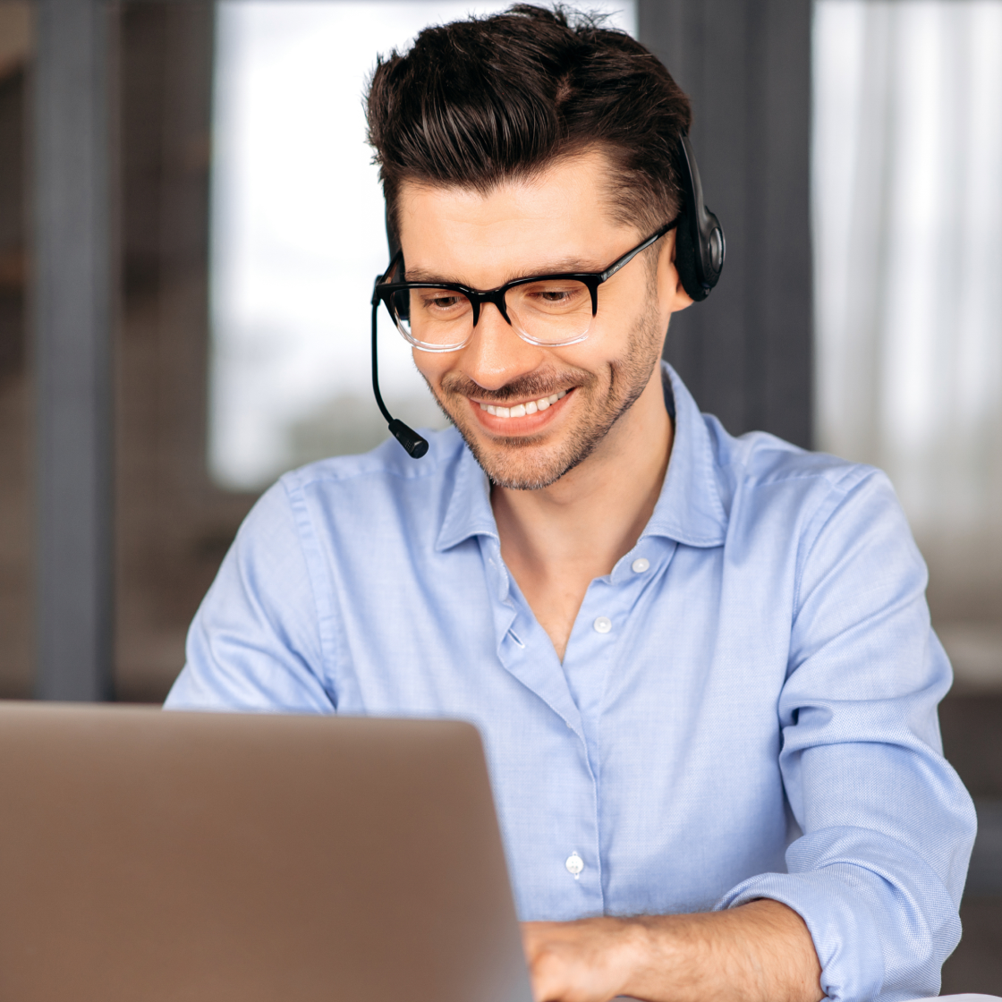 happy-male-legal-receptionist-answering-client-calls