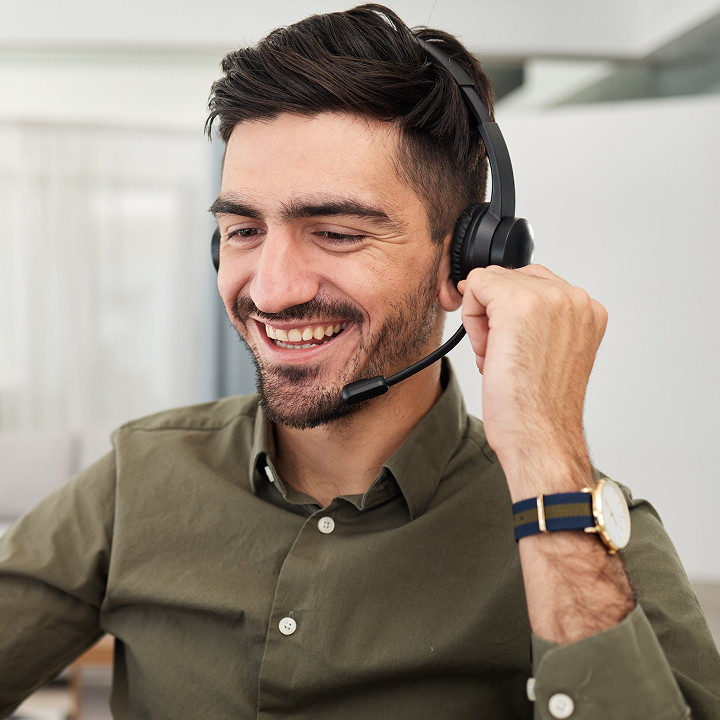Friendly Receptionist on a Call