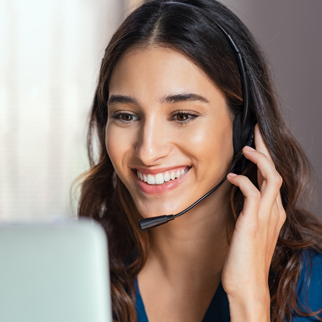 Law firm female receptionist smiling