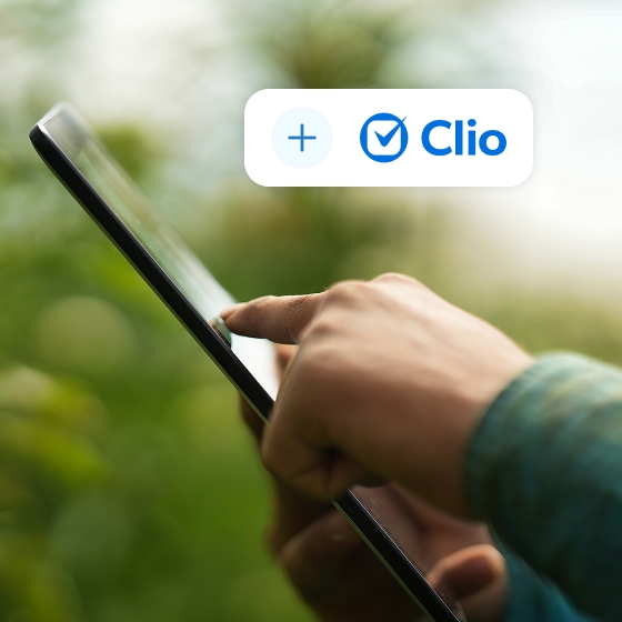 Adding Clio with tablet outdoor