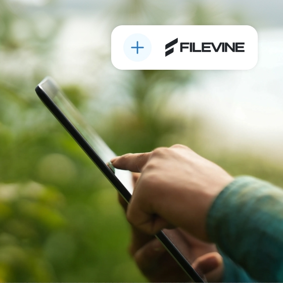 Adding Filevine with tablet outdoor