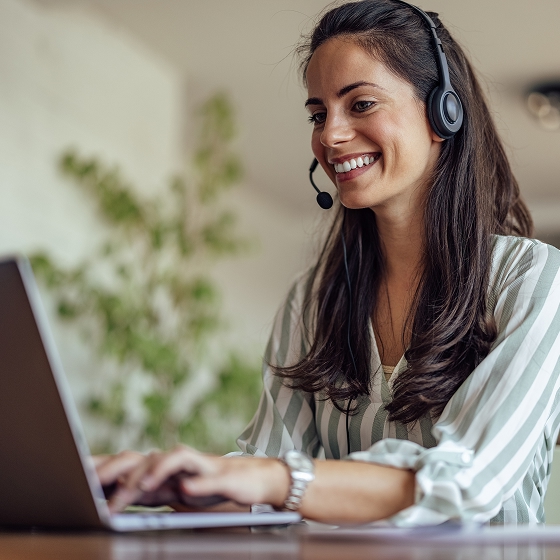 Kind receptionist inputting information