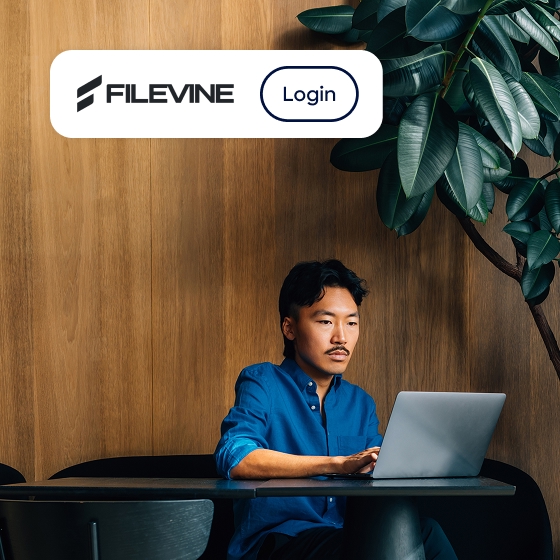 Lawyer logging into Filevine