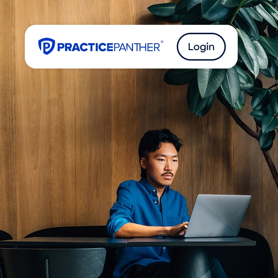 Lawyer logging into PracticePanther